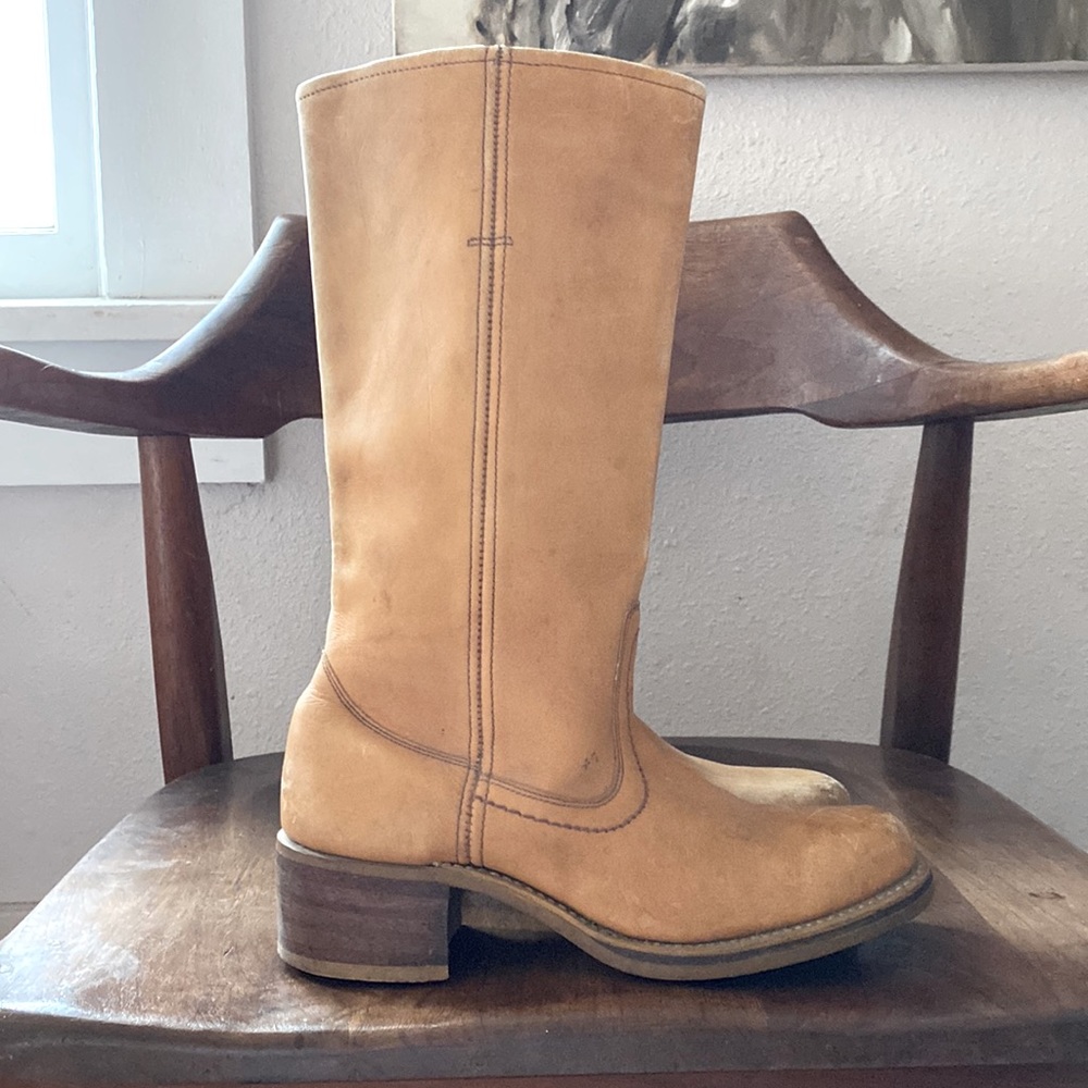Vintage leather campus boots